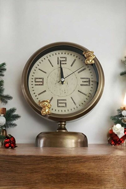 ariana sytle Metal 25x20 Ayıcıklı Çember Masa Saati