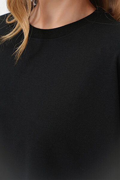 VAGGON Női fekete, nyakú, pattintható záródású, kétszálas tréningruha Prmx13486