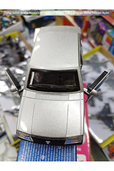 OYUNCAKSAHİLİ Tofaş Şahin 1978 Nostalji Model 12.5 cm Diecast Metal Araba 2 Kapı Açılır Çekbırak Klasik Koleksiyon Araba metalic Gri