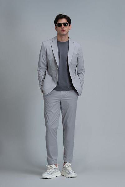 Lufian Alex Smart Men's Slim Fit Light Gray Chino Pants