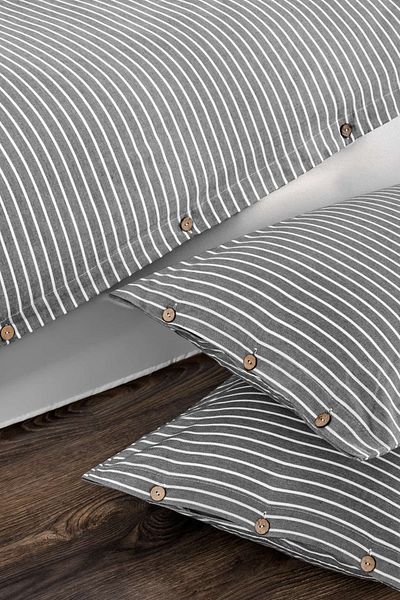 GALAWARRA Milano Striped 100% Cotton Double Duvet Cover Set