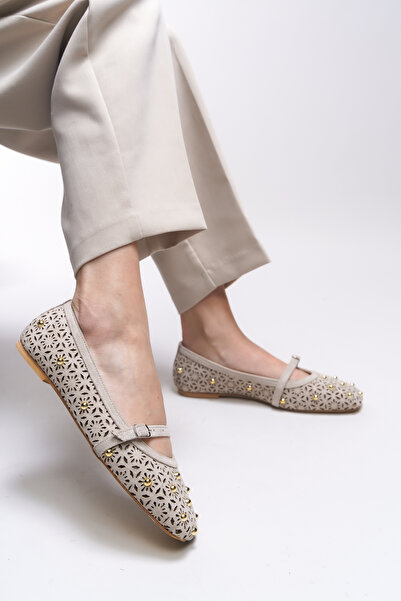 Riccon Eraemius Women's Ballerinas 0012300 Skin Suede