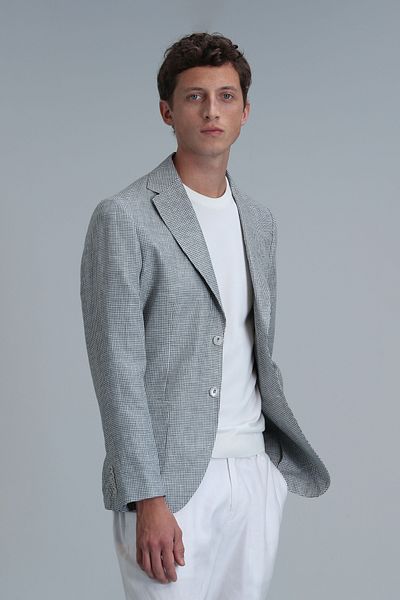 Lufian Class Sports Ανδρικό Μπλέιζερ Μπουφάν Slim Fit Πράσινο