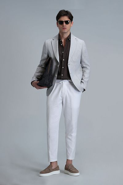 Lufian Tom Sports Men's Blazer Jacket Slim Fit Gray