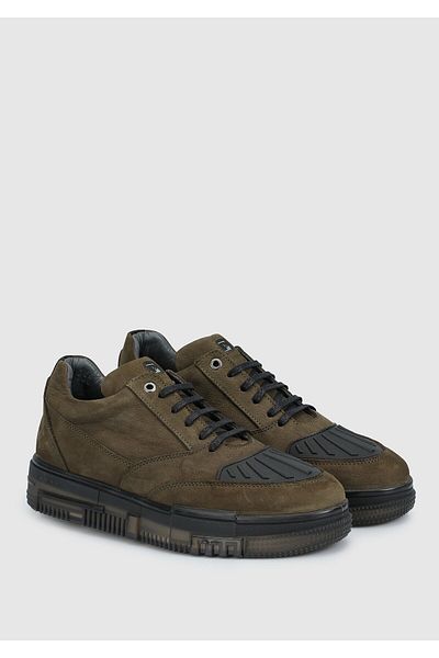 Provoq Ανδρικό Sneaker - Χακί Δερμάτινο
