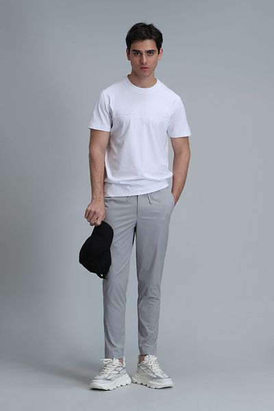 Lufian Λευκό T-Shirt με λαιμόκοψη 111020191   Χρυσός