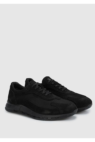 Provoq Men's Black Leather Shoes