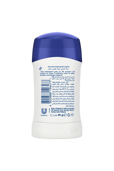 Dove مزيل عرق دوف الأصلي، حماية تدوم 48 ساعة، خالٍ من الكحول، 40 غرام