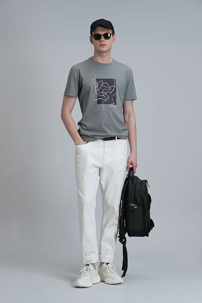 Lufian Nally Modern Graphic T-Shirt Πράσινο