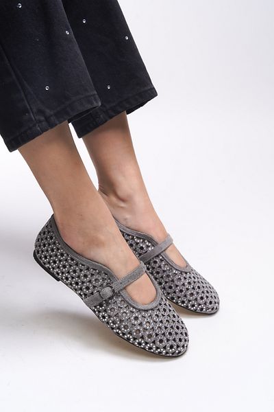 Riccon Qhilnoda Women's Ballerinas 0012500   Gray Suede