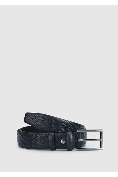 Provoq Provoq 009 Navy Blue Men's Leather Belt