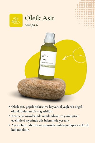 sabunal Oleic Acid Serum 50 ml - Moisturizing Anti-Aging Serum for Hair and Skin