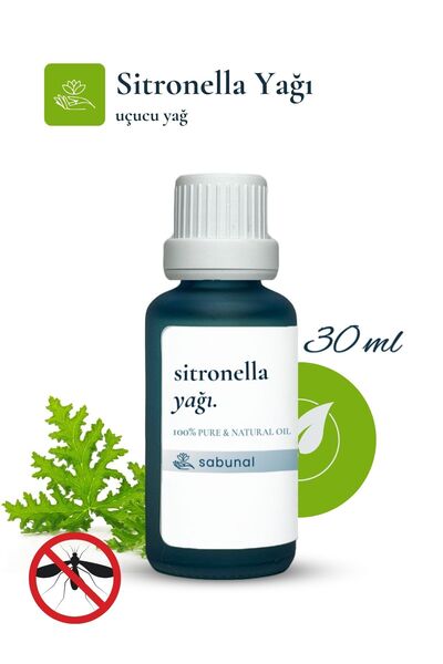 sabunal Sitronella Yağı 30 ml - Sinek Kovucu ve Doğal Ferahlatıcı Yağ