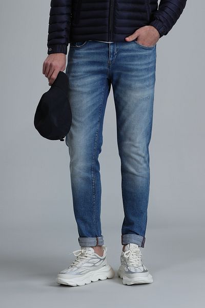 Lufian Tomy Smart Jean - Pantaloni albaștri slim fit pentru bărbați