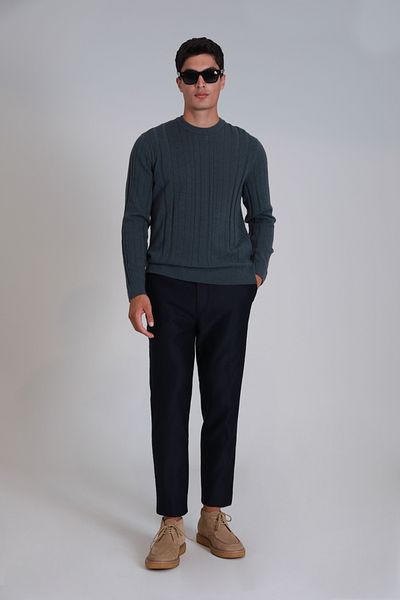 Lufian Navy Blue Bert Sports Men's Slim Fit Chino Pants