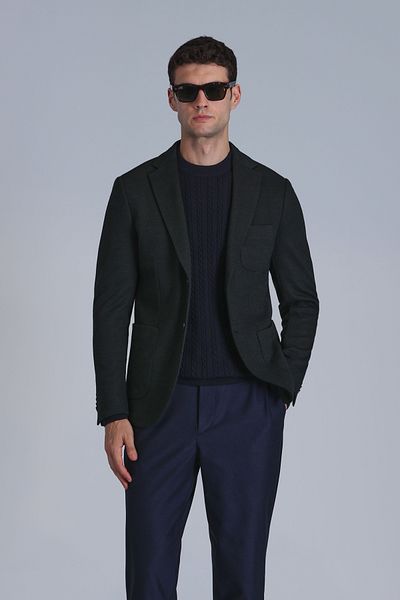 Lufian Green Slim Fit Tress Sports Men's Blazer Jacket