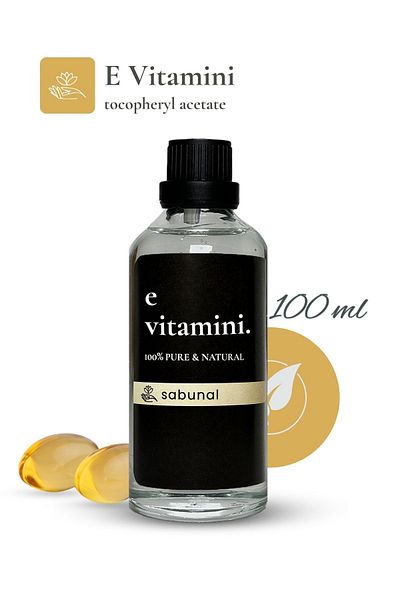 sabunal Vitamin E 100 ml - for Hair and Skin Care, Anti-Aging Natural Vitamin