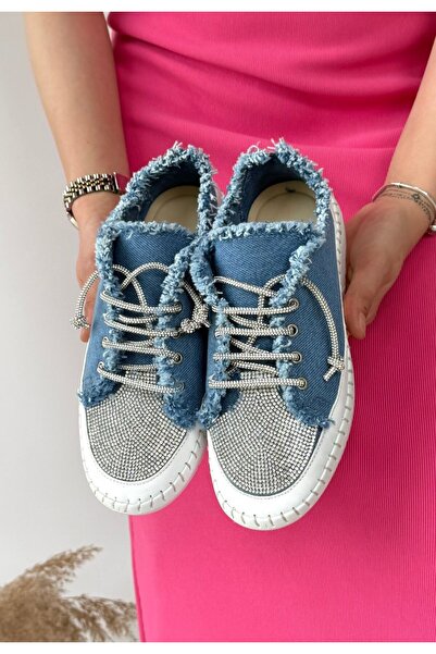 Difolia Enber Mavi Kot Bağcıklı Spor Ayakkabı