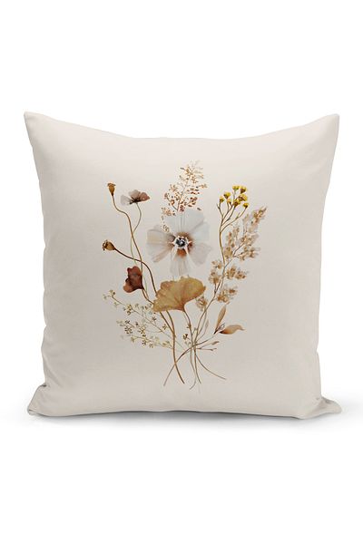Bertille Home Set de 3 huse de pernă pentru pernă, cu imprimeu digital pe două fețe, seria Flower Spring (primăvară)