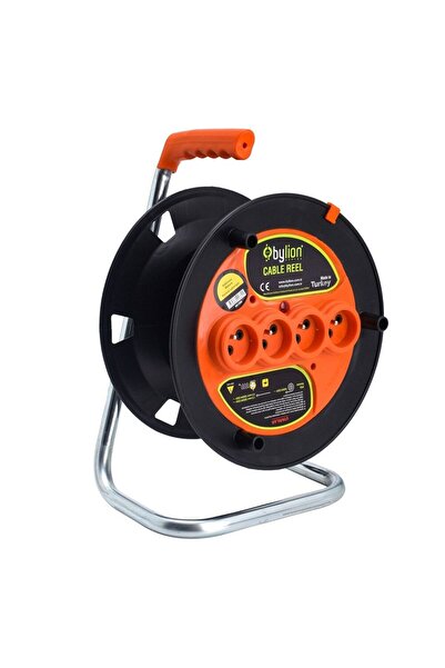 Bylion Mk4025 4 Soketli 3x2.5mm 40 Metre Makaralı Kablo