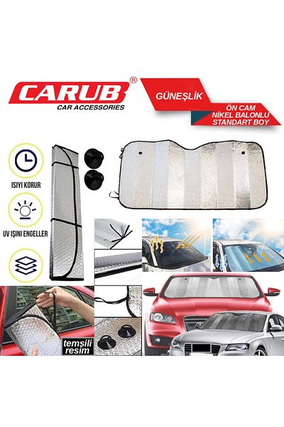 Carub Sunshade Front Standard Luxury Nickel Balloon