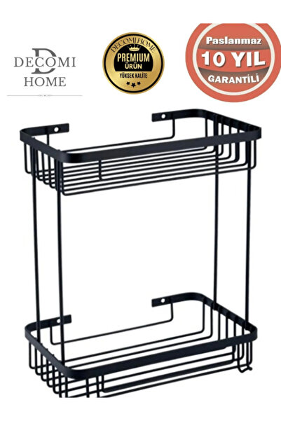 ÇELİK BANYO Taci Ikili Siyah Şampuanlık 23x15 (10 YIL PASLANMAZ GARANTİLİ)