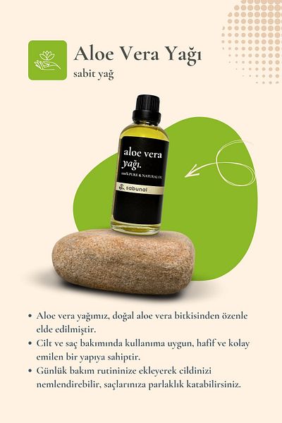 sabunal Aloe Vera Oil 100 ml - Natural Cold Pressed Skin Care Oil