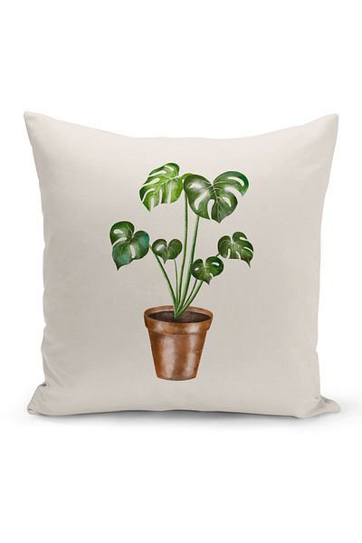 Bertille Home Set de 3 huse de pernă pentru pernă, cu imprimeu digital pe două fețe, seria Flower Spring (primăvară)