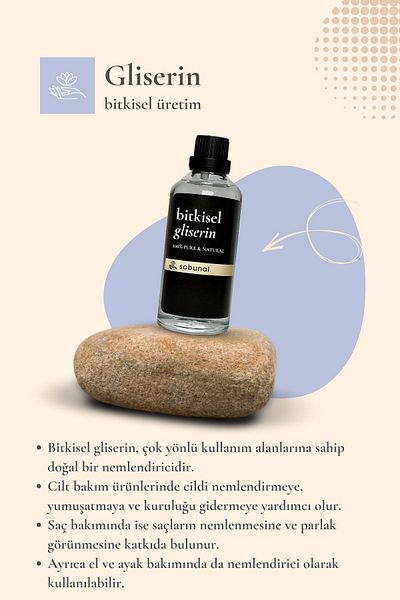 sabunal Glycerin 100 ml - Highly Moisturizing Anti-Wrinkle Herbal Production of Vegetable Origin