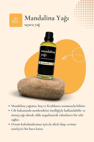 sabunal Tangerine Oil 100 ml - Aromatherapy and Skin Care Oil
