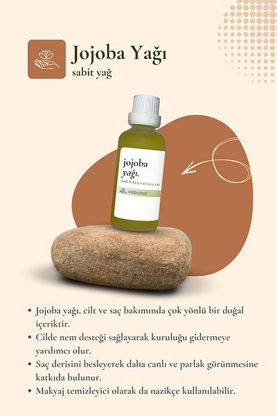 sabunal Jojoba Oil 50 ml - Skin and Hair Compatible Moisturizing Care Oil