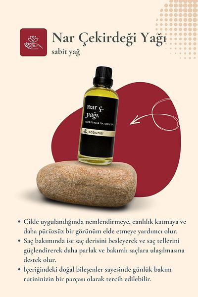 sabunal Pomegranate Seed Oil 100 ml - Skin Care and Purifying Natural Oil