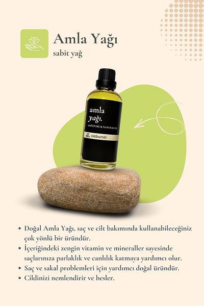 sabunal Amla Oil 100 ml - Natural Hair and Beard Cold Pressed Care Oil