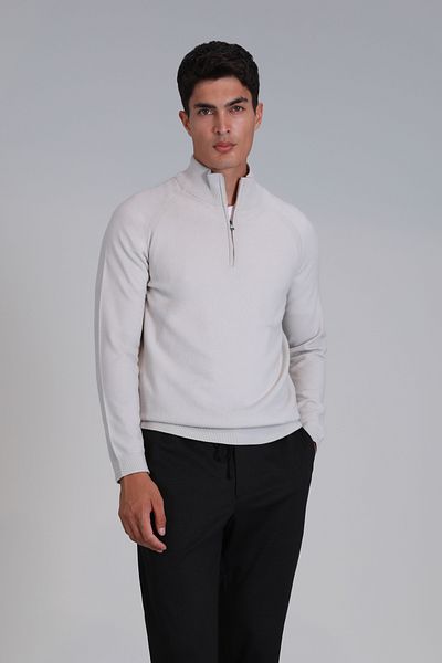 Lufian Men's Sweater Stavan - Ecru