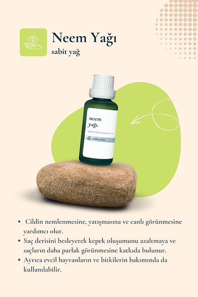sabunal Neem Oil 30 ml - Natural Skin and Hair Care Oil