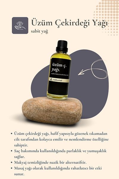 sabunal Grape Seed Oil 100 ml Skin and Nail Natural Care Oil