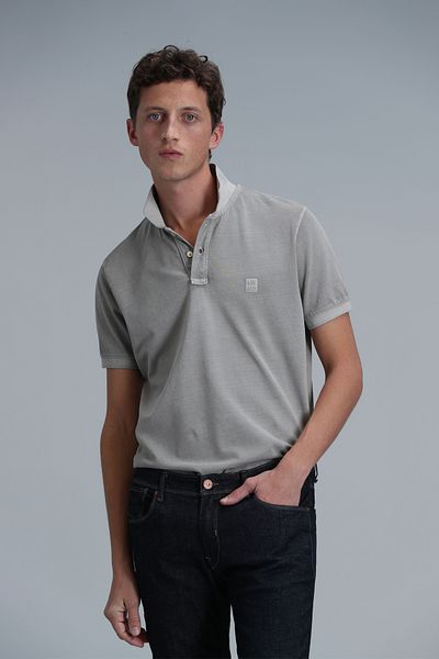 Lufian Ανδρικό μπλουζάκι πόλο Vernon Smart Beige