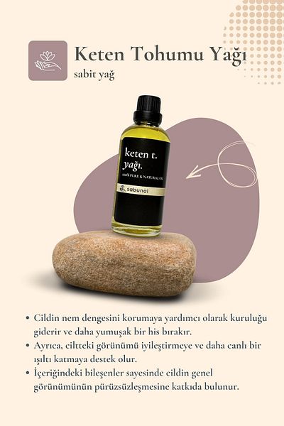sabunal Flax Seed Oil 100 ml - Skin Moisturizer and Sebum Balancer