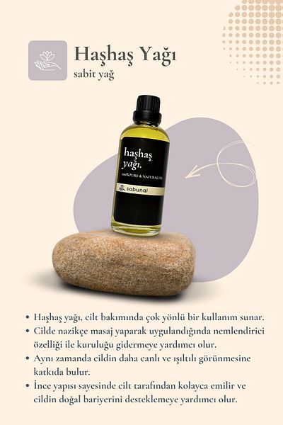sabunal Poppy Oil 100 ml - Moisturizing Skin Care