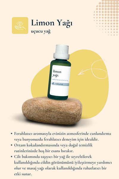 sabunal Lemon Oil 30 ml - Skin Brightening Care and Aromatherapy Oil