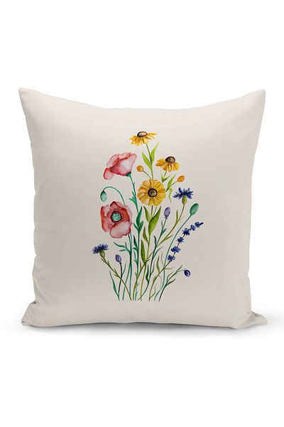 Bertille Home Flower Spring Series Κάλυμμα μαξιλαριού με ψηφιακή εκτύπωση διπλής όψης (Άνοιξη)