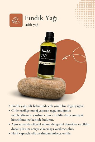 sabunal Hazelnut Oil 100 ml - Natural Cold Pressed Oil