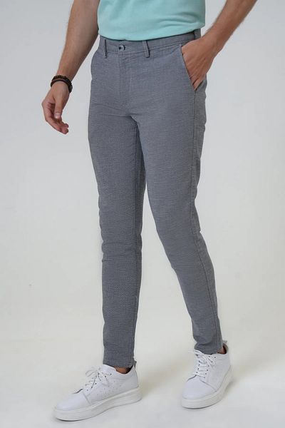 SÜVARİ Slim Fit Side Pocket Dobby Cotton Canvas Trousers