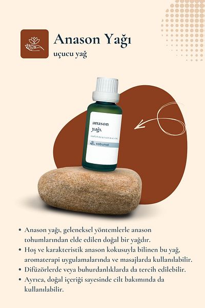 sabunal Anise Oil 30 ml - Pure Herbal Skin Care Aromatherapy Oil