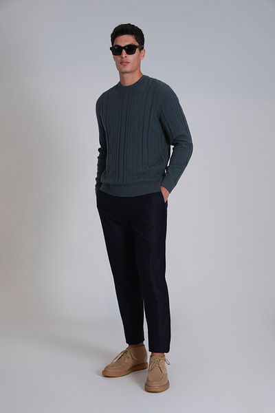 Lufian Navy Blue Bert Sports Men's Slim Fit Chino Pants