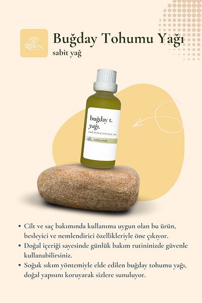 sabunal Wheat Germ Oil 50 ml - Natural Oil Anti-Cellulite with Intensive Moisture Support