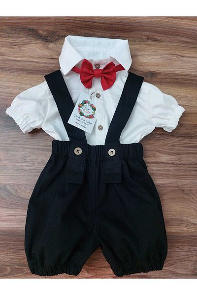 ykr design Summer Shorts Shirt Salopet Bow Tie Set