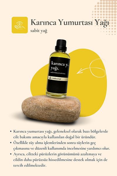 sabunal Ant Egg Oil 100 ml - Hair Reduction Care Oil after Epilation