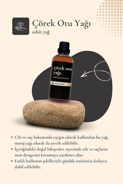 sabunal Black Cumin Oil 100 ml - Cold Pressed Natural Care Oil