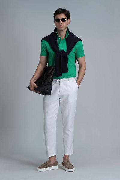 Lufian Laon Sports Polo Neck Men's T-Shirt Light green